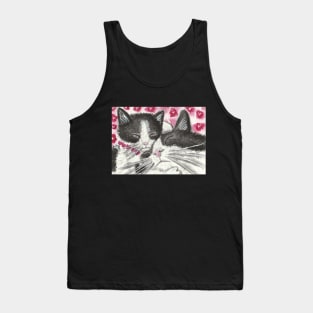 Mother and baby cat painting Tank Top